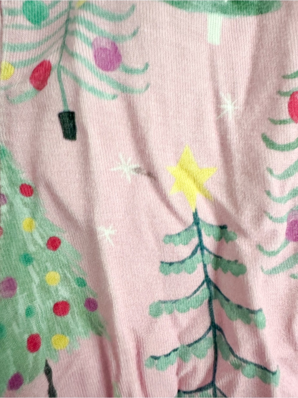 Little Sleepies pink Christmas trees pajamas size 2T - Picture 5 of 5